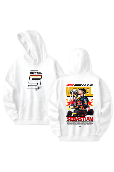 STİL-X Sebastian Vettel Printed Cotton Long Sleeve Hooded Sweatshirt with 3 T...
