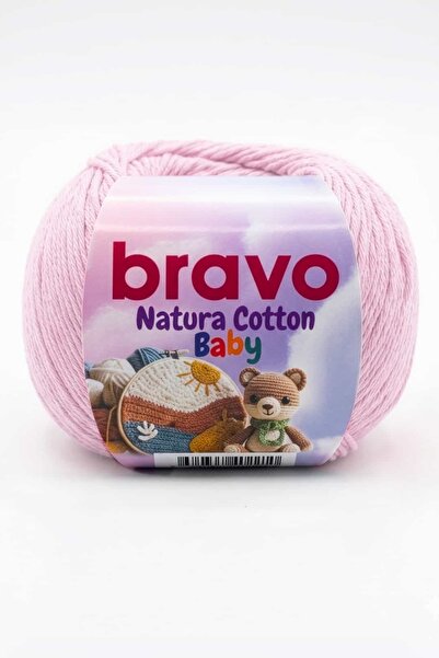 Bravo Natura Cotton Baby %100 Pamuk Amigurumi, Punch ve Bandana Örgü İpi 50 g...