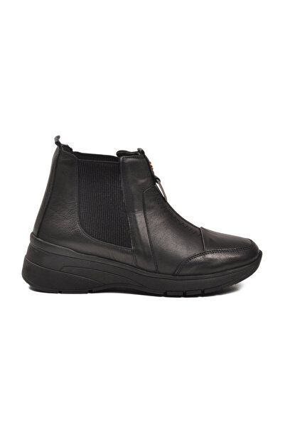 AYAKMOD Black Genuine Leather Women's Boots 4153 Z