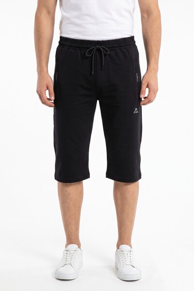 BAGLAN Men's Large Size Relaxed Fit Straight Leg Lycra Fabric Capri Bgl-St05582