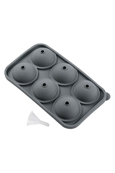Z Store Καλούπι Σιλικόνης για Παγοσφαίρες - 6 Θέσεων, Περιλαμβάνεται Χωνί - 1...