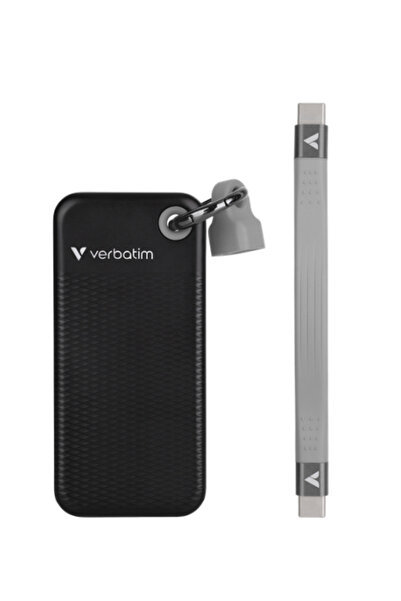 Verbatim Pocket External SSD 512GB USB-C 3.2 Gen 2, Black/Grey