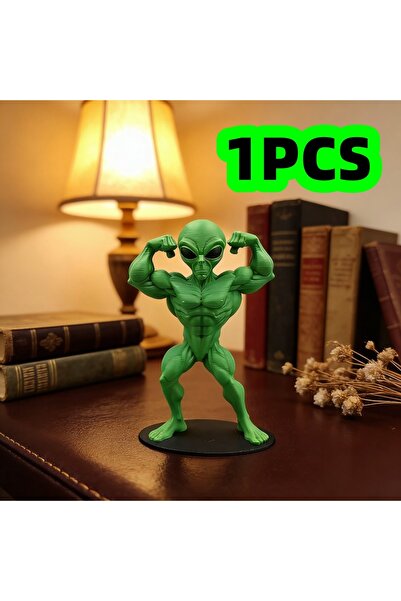Choice 1Pcs 1/2 Piece Set of Green Muscle Alien Figurines, 3D Printed Fun Bod...
