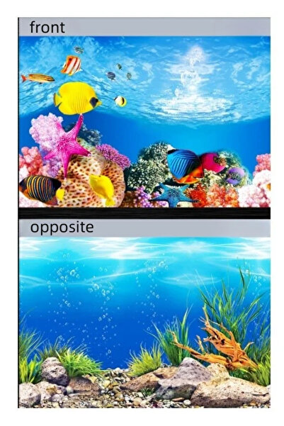 Choice3 ملصق خلفية ثلاثي الأبعاد لحوض السمك مقاس 50×102 سم، موديل A، ديكور لح...