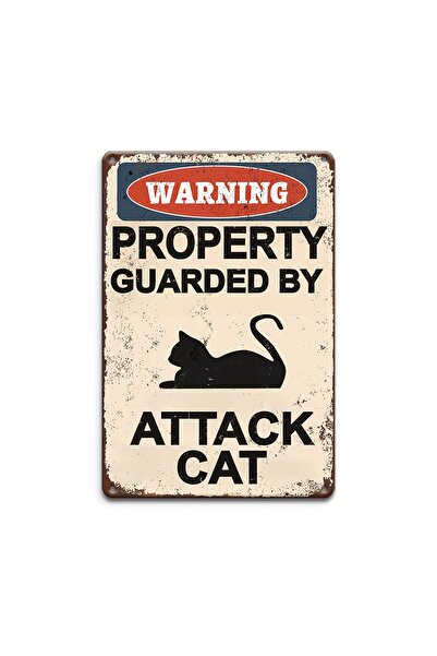 Choice HELLOYOUNG TYA0449 Attacking Cat Warning Sign - Vintage Aluminum Yard ...