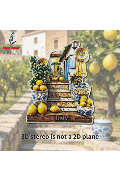 Choice Lemon House 1Pc Italian Amalfi Coast Creative 3D Refrigerator Magnet W...