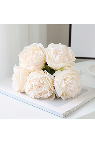Choice3 Milk YO CHO 5pc Big Peony Artifcial Silk Flower Wedding Bouquet Decor...