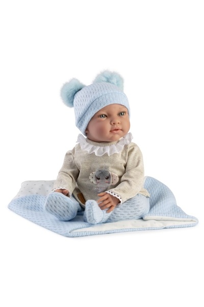 GUCA COLLECTION Papusa realista cu corp moale Marc, 42 cm, corp textil si mem...