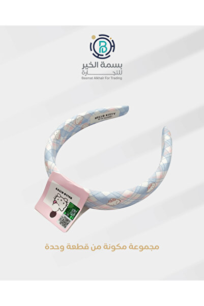 Hello Kitty طوق شعر قطعة وحدة للفتيات مطبوعة برسومات شخصية كرتونية هالو كاتي