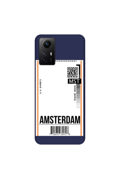 Other Xiaomi Redmi Note 12s Amsterdam Travel More Dark blue Colored Silicone ...