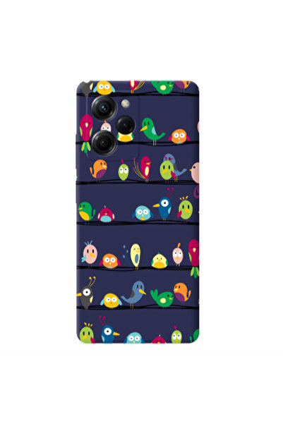 Other Xiaomi Poco X5 Pro birds Dark blue Colored Silicone TPU Θήκη