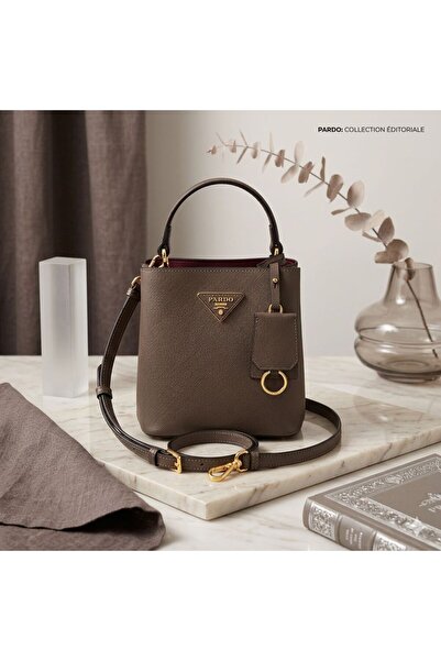 Generic TOP Choice Pardo Elegant Structured Top Handle Bucket Tote Bag with A...