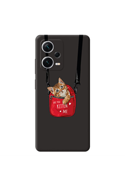 Other Xiaomi Poco X5 Kitten Me Black Colored Silicone TPU Θήκη