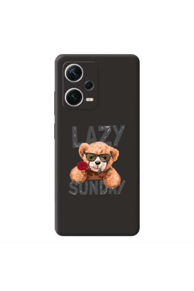 Other Xiaomi Poco X5 Lazy sunday Black Colored Silicone TPU Θήκη