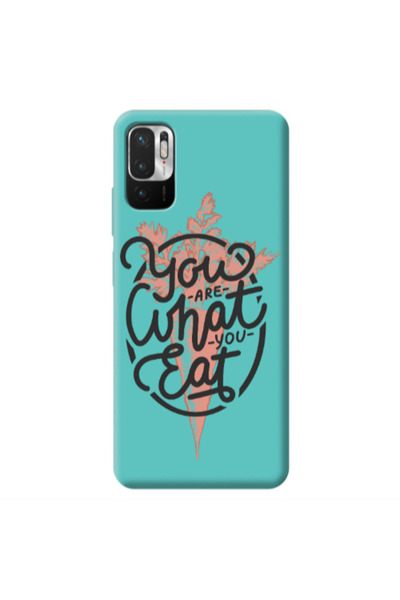 Other Xiaomi Redmi Note 10 Pro 5G You are What You Eat Turquoise Colored Sili...
