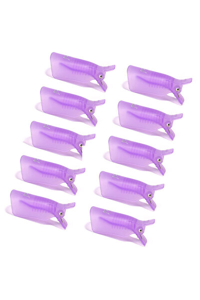 Choice1 DUTRIEUX Purple 10Pcs Nail Art Soak Off Cap Clip for Nails UV Gel Pol...