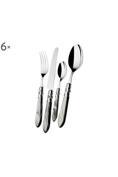 CASA BUGATTI Set de tacâmuri din 24 de piese, - Aladdin, Gri