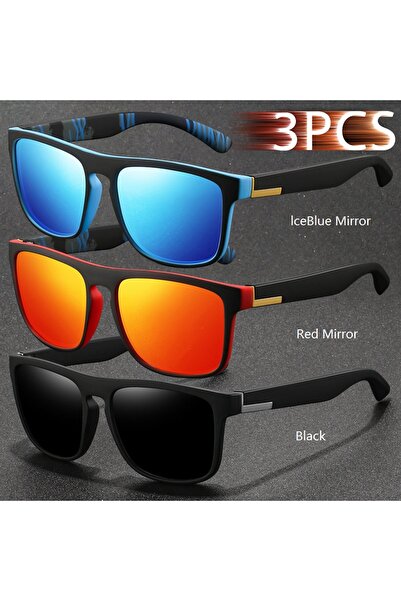 Choice3 3PCSF733-3 3PCS Classic Fashion Square Vintage Sunglasses Men Women F...