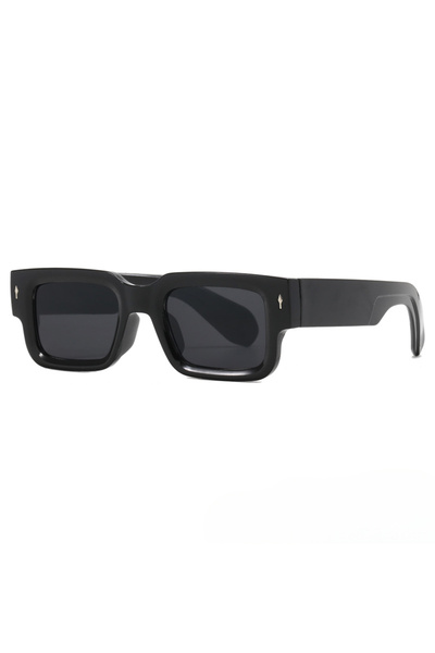 Choice4 black Retro Men Square Sunglasses for Women Vintage Luxury Rivet Desi...