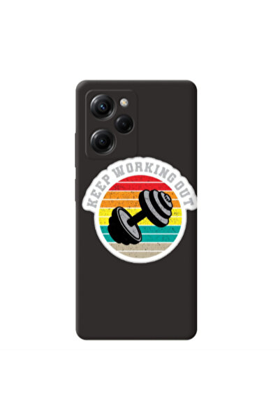 Other Xiaomi Poco X5 Pro Keep working out Black Colored Silicone TPU Θήκη