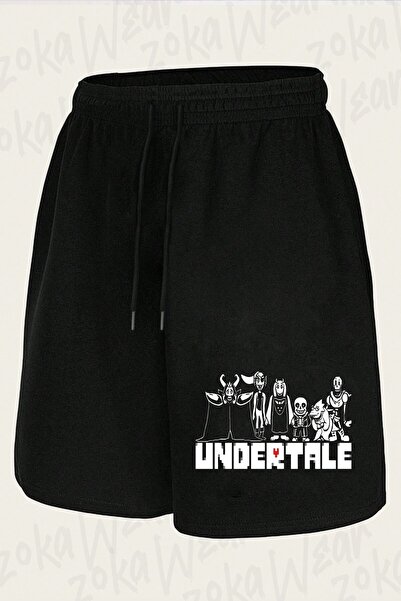 ZOKAWEAR Unisex Undertale, V99 Σορτς με στάμπα σχεδίου παιχνιδιού