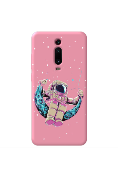 Other Xiaomi Mi 9T Pro Astronaut swinging on the moon Pink Colored Silicone T...