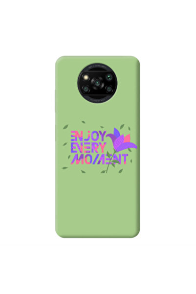 Other Xiaomi Poco X3 /X3 Pro Enjoy Every Moment Light Green Colored Silicone ...
