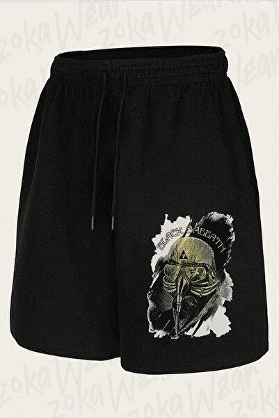 ZOKAWEAR Unisex Σορτς με στάμπα Black Sabbath ειδικής σχεδίασης