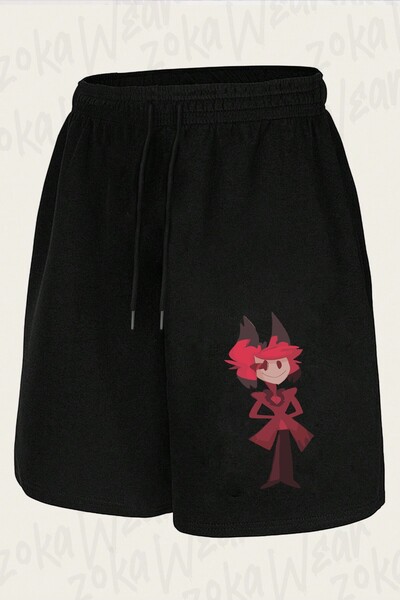ZOKAWEAR Unisex Hazbin Hotel Alastor V2 Design Printed Shorts