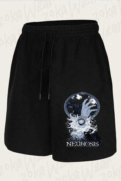 ZOKAWEAR Unisex Neurosis, Rock Metal Band Design Printed Shorts