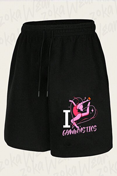 ZOKAWEAR Unisex Gymnast Design Printed Shorts