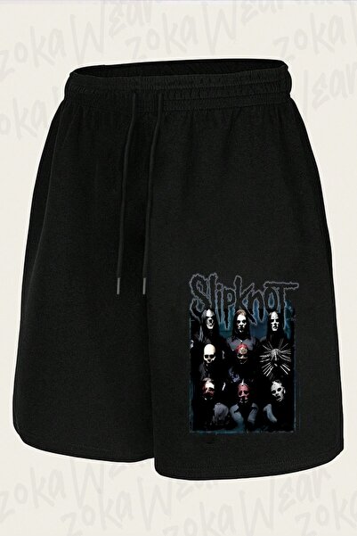 ZOKAWEAR Unisex Slipknot Blue Frame Design Printed Shorts