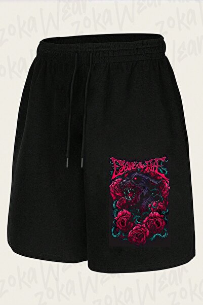 ZOKAWEAR شورت مطبوع بتصميم Escape The Fate 5 للجنسين