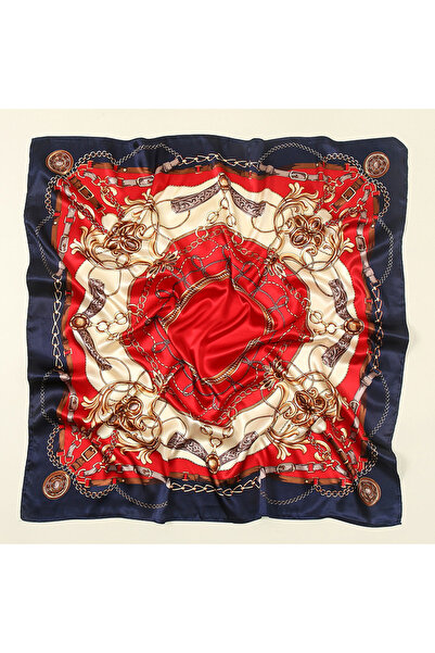 choice2 Red New Brand Print Headband Scarf Women Fashion 90*90cm Silk Satin H...