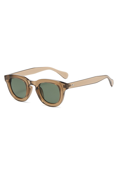 Choice4 brown green 2024 New Sunglasses Female Oval Frame Thick Frame Small F...