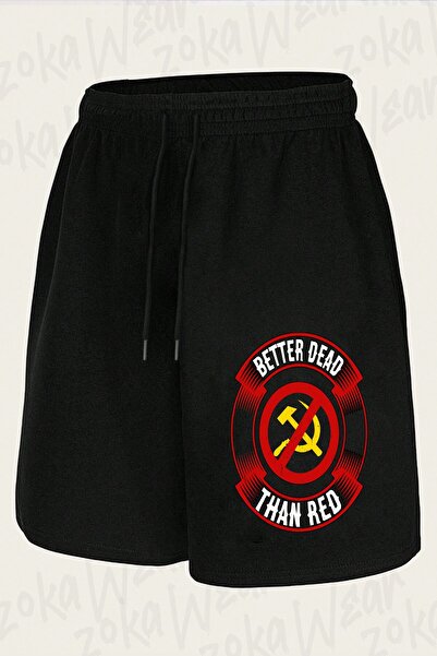 ZOKAWEAR Unisex Better Dead Than Red Cold War Anti Communist Slogan Hammer an...
