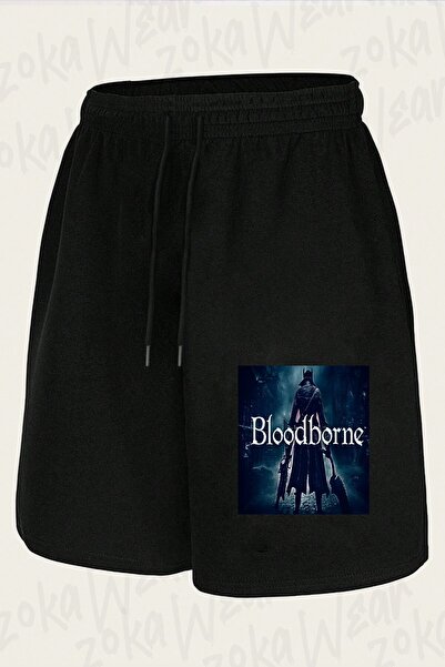 ZOKAWEAR شورت مطبوع بتصميم Bloodborne 2 للجنسين