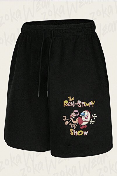 ZOKAWEAR Unisex Ren and Stimpy Classic Vintage Design Printed Shorts