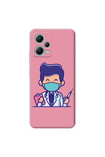 Other Xiaomi Redmi Note 12 Pro 5G Specialist Doctor Pink Colored Silicone TPU...