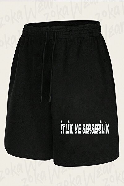 ZOKAWEAR Unisex Itlik Ve Serserilik Design Printed Shorts