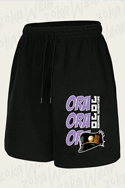 ZOKAWEAR شورت مطبوع بتصميم Jojo's Bizarre Adventure Ora للجنسين