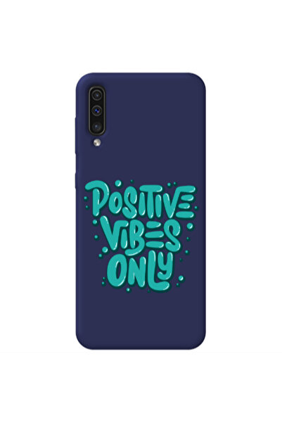 Other Samsung A70 Positive Vibes Only Dark blue Colored Silicone TPU Θήκη