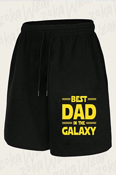 ZOKAWEAR شورت مطبوع بتصميم Best Dad In The Galaxy للجنسين