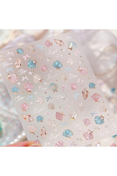 Choice15 NAILFYOU TL481 Summer Marine Shell Star Conch Starfish 5D Nail Decal...