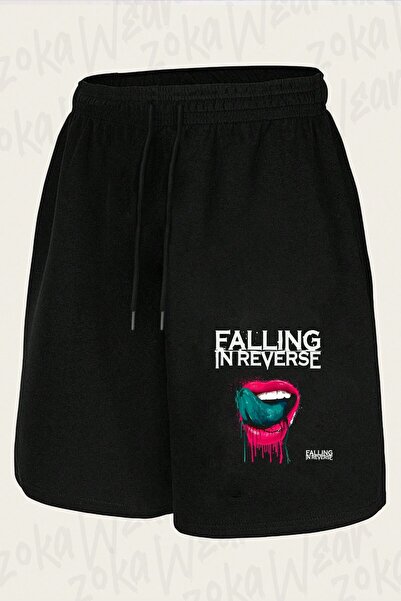 ZOKAWEAR Unisex Falling in Reverse Design Printed Shorts