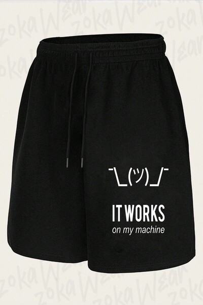 ZOKAWEAR Unisex Shrug It Works on My Machine Design Printed Shorts