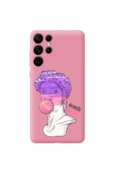 Other Samsung S22 Ultra Pin Bubble Pink Colored Silicone TPU Θήκη
