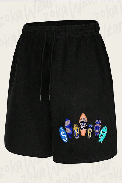 ZOKAWEAR Unisex Surf 2 Design Printed Shorts