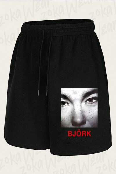 ZOKAWEAR Unisex Bjork Design Printed Shorts