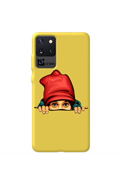 Other Samsung S20 Ultra Hidden Girl Yellow Colored Silicone TPU Θήκη